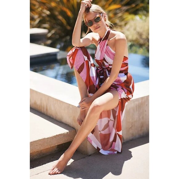 Anthropologie NWT Jets Lalita Wrap-Front Cover-Up Dress size 6/Small - Picture 10 of 10